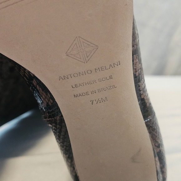 Antonio Melani 7.5 Mades Patent Leather Snake Prink Tall Heeled Boot NWOB $198 - Picture 13 of 14